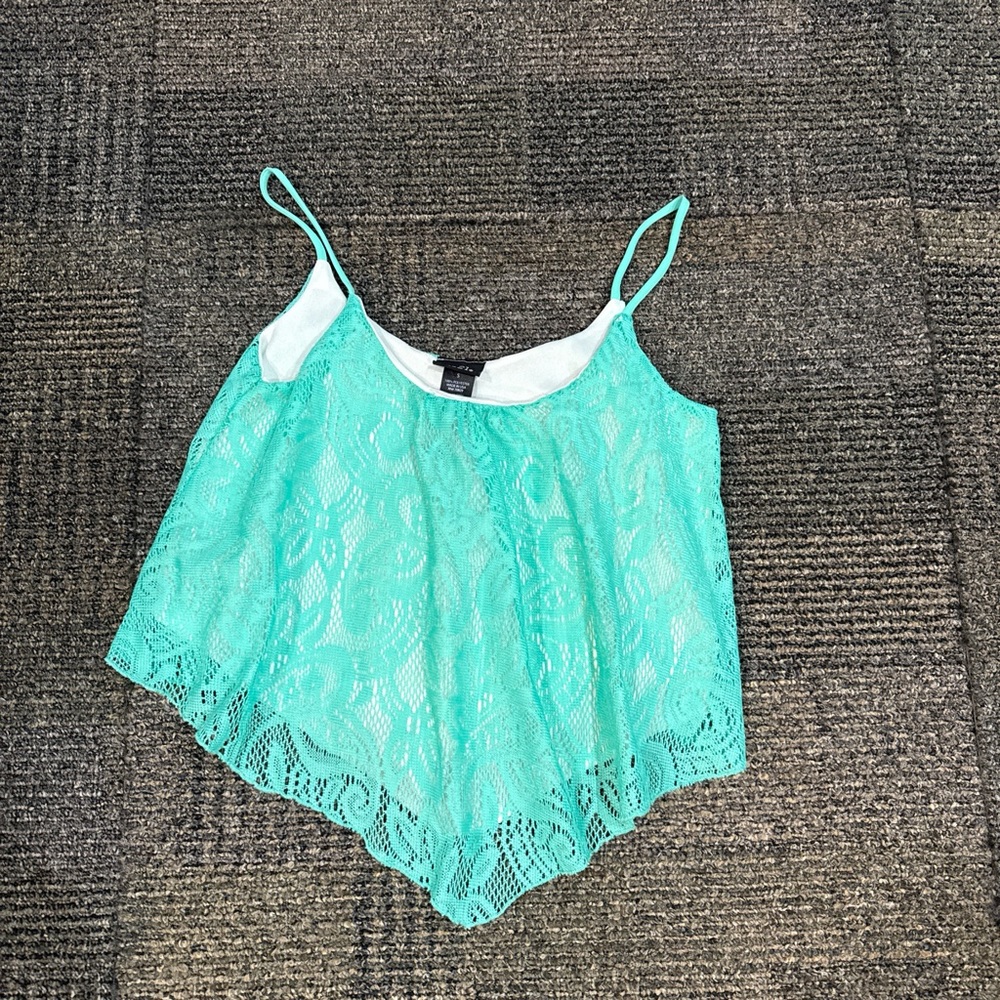 Rue21 Green/turquoise tank top
